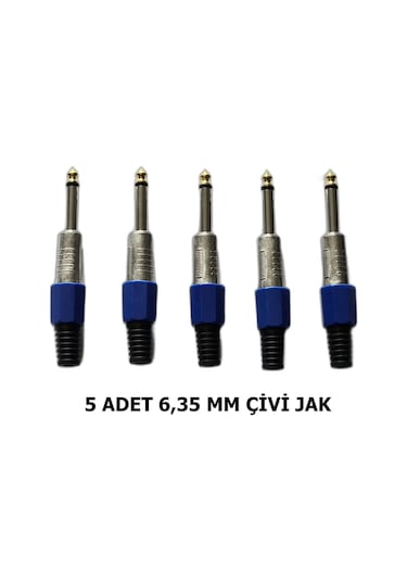 5 Adet 6.35 Mm Mono Çivi Jak Seti