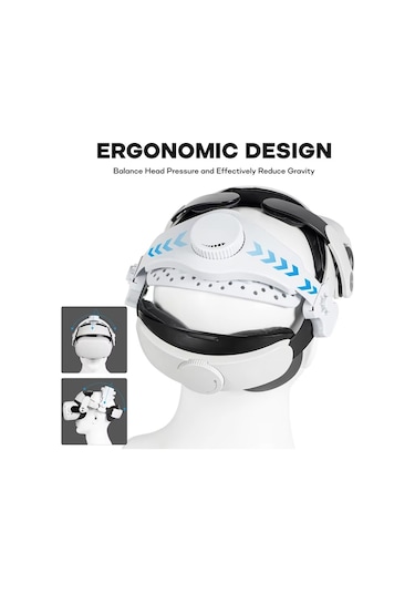 Devaso Vr Gözlük Geri Çekilebilir Ayarlanabilir Kafa Bandı Aksesuarları Meta Quest 3s / Meta Quest 3 / Meta Quest 2 / Meta Quest Pro / Pico 4 / Pico 4 Pro Beyaz