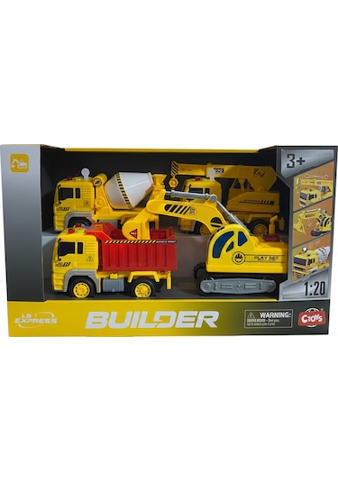 Ctoy 1:20 Sesli Ve Işıklı İş Makinaları Çok Renkli