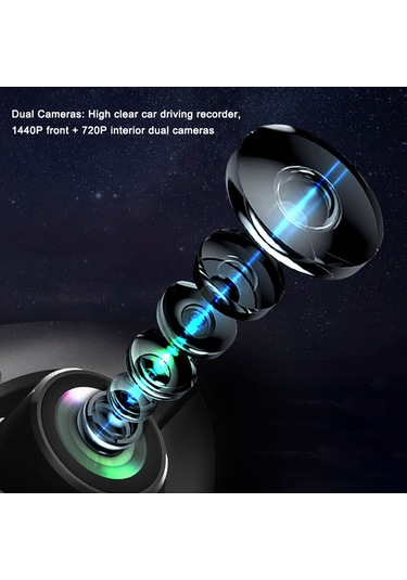 Singree 360 Dönebilen Gece Görüşlü Araç Kamerası - Park Modu Ve G-sensörlü