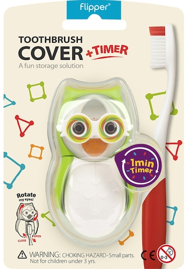 Flipper Baykuş Kum Saatli Diş Fırçası Saklama Kabı