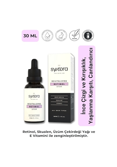 Synora İnce Çizgi ve  Canlandırıcı Retinol Serum 30 ML