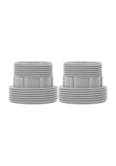 Youmex Intex 4560/58254 Uyumlu Plastik Havuz Hortumu Dönüştürücü Adaptörü 2 Adet - Sızıntı Engelleme, Yüksek Dayanıklı, Montaj Kolay + Yedek Washerlar Diğer