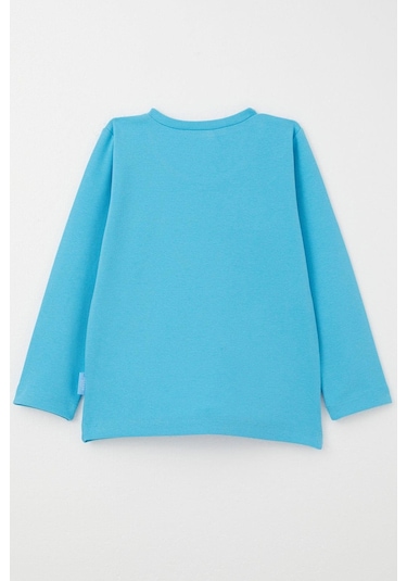 Breeze Erkek Bebek Uzun Kollu Tişört Basic 9 Ay-3 Yaş, Mavi Mavi