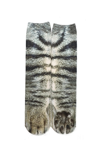 Springsun 3d Hayvan Ayak İzi Çorapları - Kedi Köpek Kaplan Kartal At Dinozor Desenli, Unisex Fun Stili, Canlı Renkler, Gerçekçi Efekt, Gençler Erkek Kadınlar İçin Diğer