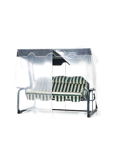 3 Kişilik Salıncak Koruma Örtüsü 210 x 135 x 170 CM Şeffaf