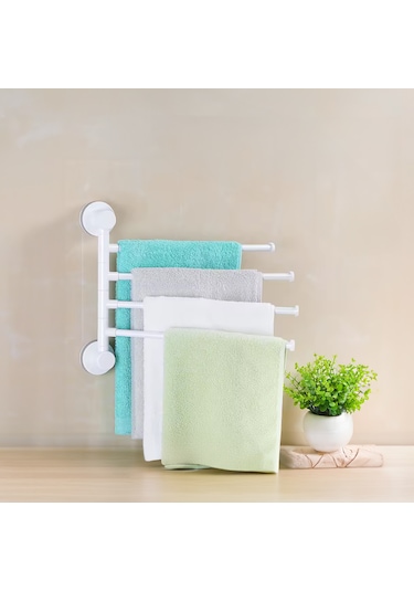 Ecoco Banyo Ve Mutfak Havlu Tutucu Beyaz