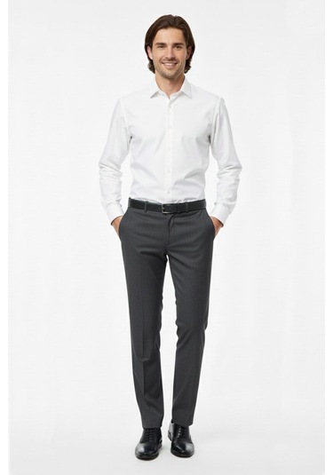 Erkek Regular Fit Kumaş Pantolon Likra Kumaş Bgl-st05030 K.Gri