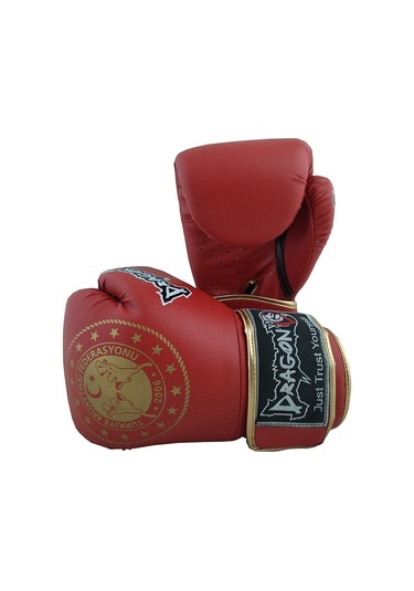 30218-p Martina Federasyon Onaylı Muay Thai Müsabaka Eldiveni Ve Bat 2000 Bandaj 2'li Set Kırmızı