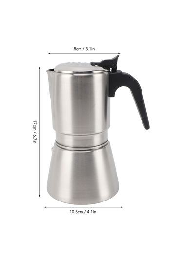 304 Paslanmaz Çelik Moka Pot For Ev Kullanımı Kaiyi Gosterildigi Gibi
