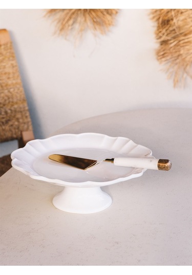 Grande Pasta Kek Standı Beyaz 32x12 Cm Beyaz