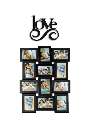 Dekoratif 5 Mm Siayh Mdf Love Yazısı Duvar Dekoru Tablo