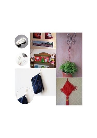 Dancemonkey Adet Beyaz Plastik Kare Kanca Küçük Askısı Banyo 4 Pin M Kullanın Gümüş Altın