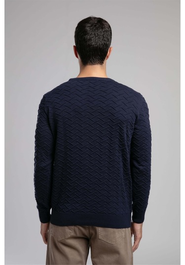 Jefta Erkek O Yaka Kazak Lacivert-21064 Lacivert