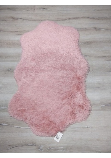 Beyazhalı Tavşan Tüyü Pudra 2Kafa Post Halı 80 x 140 Cm