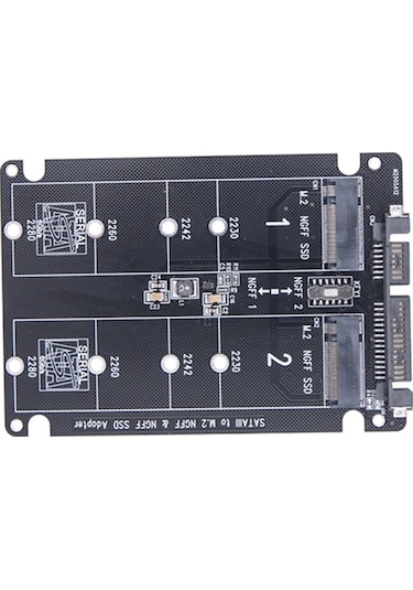 Xurunkeji Çift Ngff - Sata Adaptörü 2 Port M.2 Sata Ssd B Anahtarı 2230 2242 2260 2280 M2 Ssd İçin Sata3.0 6gbps Dönüştürücü Pc İçin