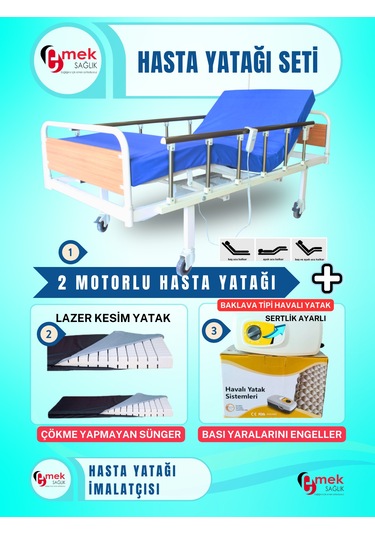 2 Motorlu Mdf Başlıklı Baklava Tipi Havalı Yataklı Takım