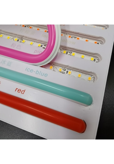 Ikinci Nesil Kırmızı Difüzör 5 Metre 6mm Neon Led Silikon Şerit Kapağı Led Şerit İçermez Kırmızı