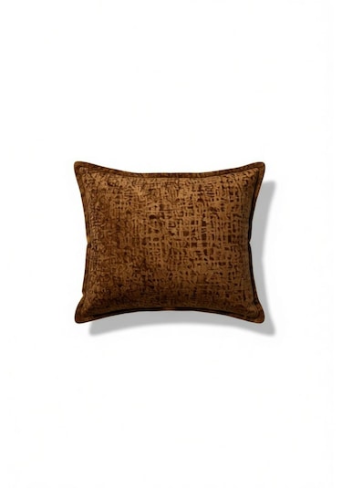 Kırlent İthal Kadife Kumaş 3'lü Set - Yumuşak Dokulu Dekoratif Özel Tasarım Kırlent Kılıfı Kiremit