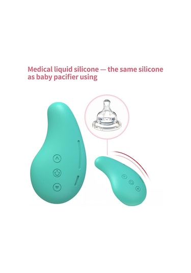 Yaleker Emzirme Masaj Aleti - 10 Titreşim Modlu Isıtmalı Silikon Göğüs Pompası