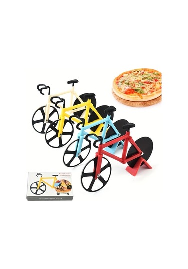 Hightower Kırmızı Çift Tekerlekli Paslanmaz Çelik Pizza Kesici Ev Ve Profesyonel Mutfak Kırmızı