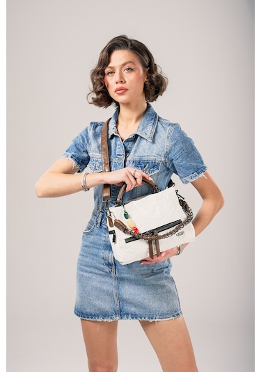 Ççs Kadın Omuz Çantası Ccs18030 Beyaz Beyaz