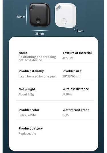 Vothoon Smart Tag Apple Uyumlu AirTag My Find Akıllı Takip Cihazı