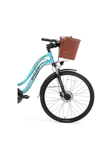 Bisan Ctx 6300 Şehir Bisikleti 46 Cm Disk Fren 28 Jant 21 Vites Turkuaz Bordo Turkuaz