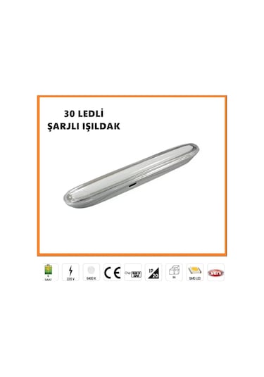 Şarjlı Işıldak 30 Ledli 3W Tuna Şarjlı Led Işıldak Kamp Lambası