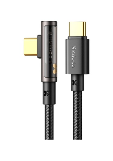Flybuy Mcdodo Ca-3400 1.2m 90 Derece L Şekilli 100w Hızlı Şarj C-c Tipi Veri Kablosu