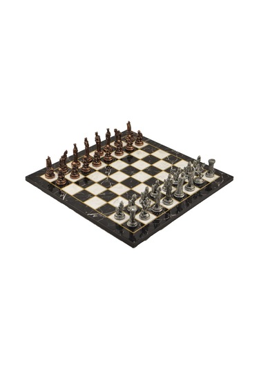 Gifthome Metal Satranç Takımı-seti orta Truva ve sparta antik Taş