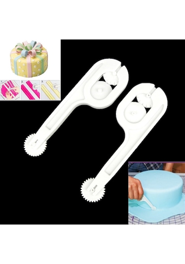 Sones 2 Adet Pişirme Fondan Kek Aracı Kesme Silindiri Kesme Boş Silindir Bıçak Aracı Diğer