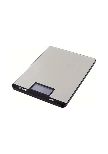 Xuweiwei 1 Adet Paslanmaz Çelik Gümüş Rengi Mutfak Terazisi Hassas Gram Ölçüm Gümüşi