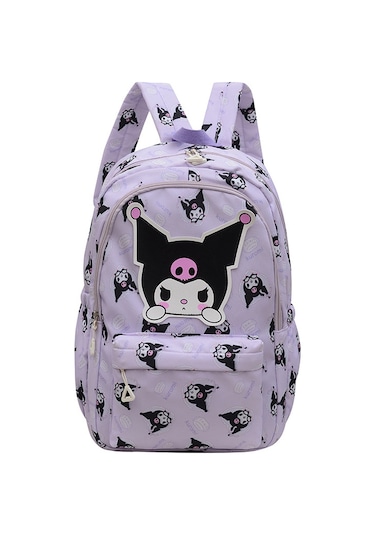 Kuromi Desenli Mor Ortopedik Beslenmelik İlkokul Sırt Çantası, Dayanıklı Ve Güzel Kuromi