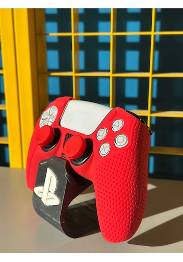P-5 Silicone Protective Kit Playstation 5 Dualsense Koruma Seti - Kırmızı