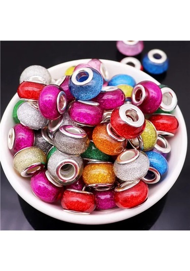 Irisdream 10 Adet Murano Reçine Rondelle Boncuk Bilezik Dıy Takı Yapımıwhıte Whıte