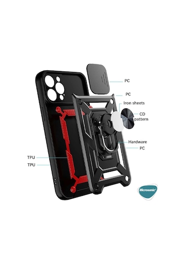 Microsonic Xiaomi Redmi Note 11 Kilif Impact Resistant Kirmizi 557082409