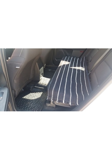 Oto Koltuk Serme Kilim Minder 3'lü Set Beyaz Siyah