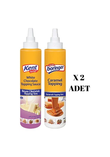 Kent Boringer Karamel + Beyaz Çikolata Topping Sos 4 x 750 G