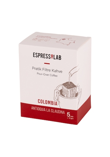 Colombia Antioquia La Claudina Pratik Filtre Kahve 5'li Paket | Hızlı Ve Kolay Demleme