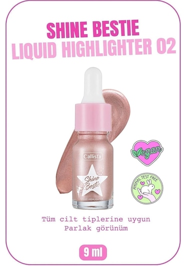 Callista Shine Bestie Highlighter Işıltılı Likit Aydınlatıcı - 02 Mystic Pixie