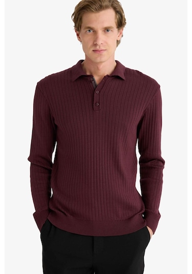 Defacto Standart Fit Polo Yaka Triko Kazak E5335ax25wnbr34 Bordo-br34 Defacto Standart Fit Polo Yaka Triko Kazak E5335ax25wnbr34 Bordo-br34