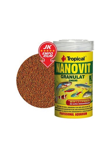 Tropical Nanovit Ganulat 100ML/70G Kutu Balık Yemi