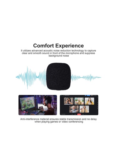 Folinda Bose Qc35 Kulaklıkları İçin Sessiz Boyunlu Mikrofon - Oyun Ve Ses İyileştirme İçin Gürültü Engelleme Ve Uyumlu Ses Kablosu Diğer