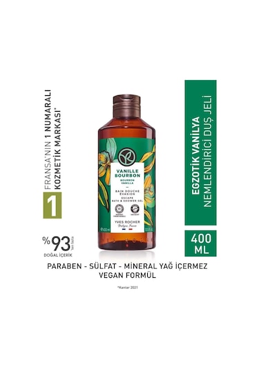 Yves Rocher Egzotik Vanilya Nemlendirici Duş Jeli 400 ML