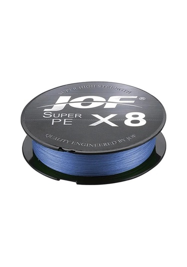 Jof 100m 0.8 Yüksek Mukavemetli Pe 8 Telli Olta Anti-ısırık Örgülü Olta Teli - Mavi