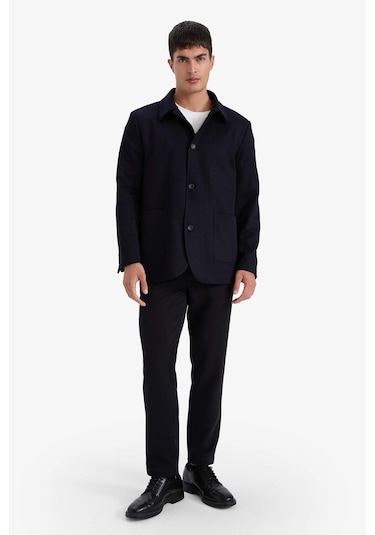 Defacto Regular Fit Polo Yaka Blazer Ceket G3832ax25wnnv82 Lacivert-nv82 Defacto Regular Fit Polo Yaka Blazer Ceket G3832ax25wnnv82 Lacivert-nv82