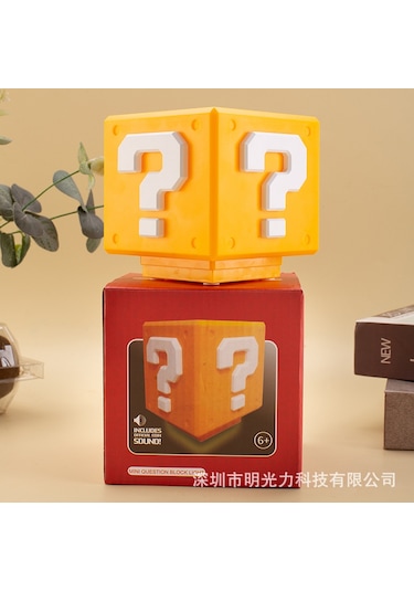 Buaoaosmario Soru İşareti Işık Kare Işık Masaüstü Yatak Odası Yurt Atmosfer Lambası Üçüncü Nesil Sessiz Klasik Oyun Dekorasyonu Sıcak Sarı Işık
