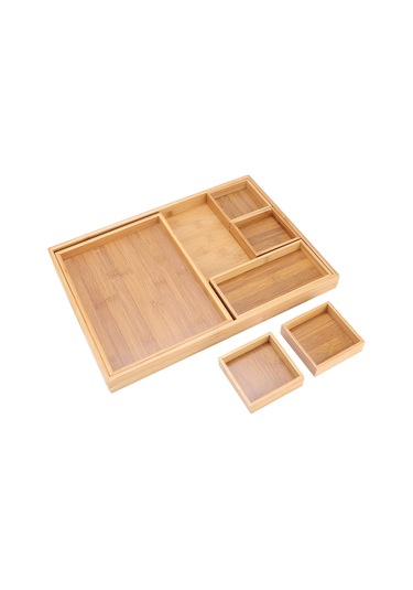 Meyve Tepsisi, Çay Töreni Aksesuarları Kombinasyonu Bambu Kurutulmuş Meyve Tepsisi Atıştırmalık Tabak Tutucu Ev Çay Töreni İçin