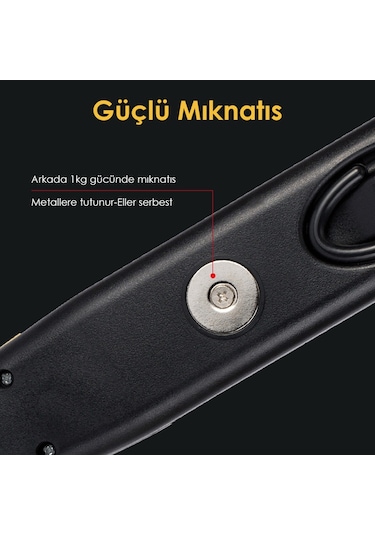 Mıknatıslı Tamir Lambası - Tezgah Lambası 100 Ledli 7 Metre Kablo